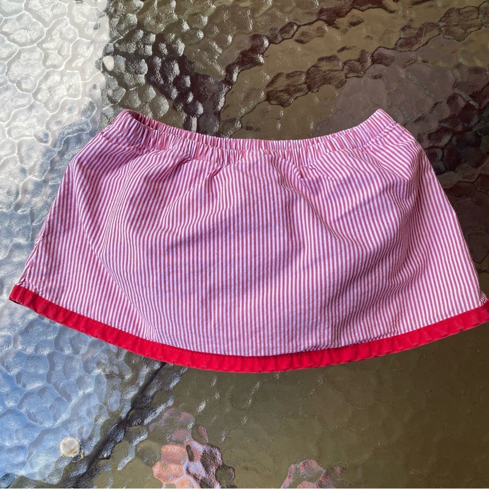 Baby GAP Red Striped Skirt with Attached Bloomers